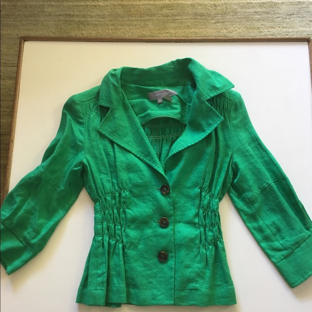 Zara Green Linen Jacket